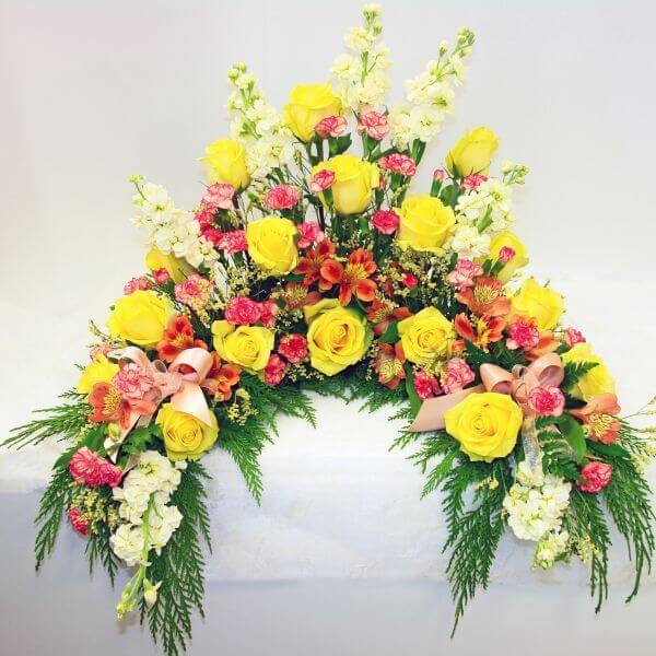 Yellow and Orange Urn Arrangement