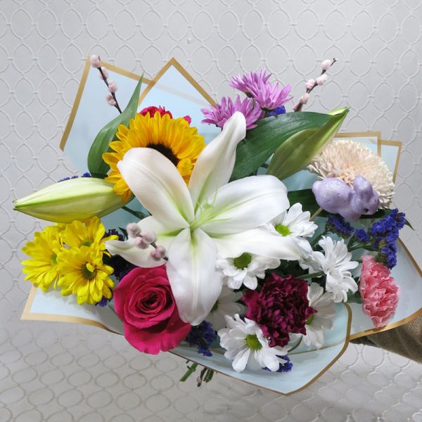 Spring Hand Tie Arrangement #3502