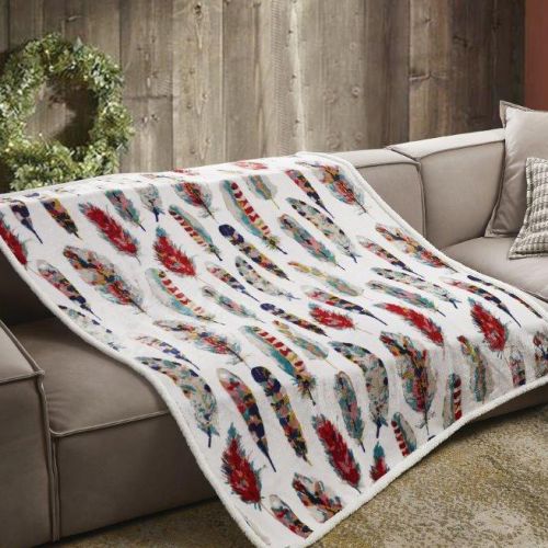 Regal Feather Flannel Throw