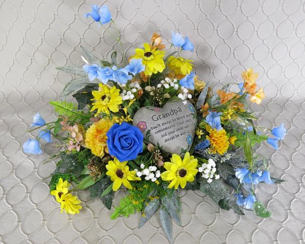 Silk Arrangement - Grandpa Memorial #1428