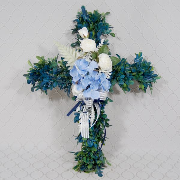 Silk Flower Cross #1T1550