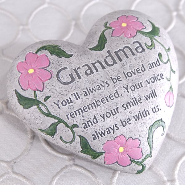 Memorial Stone Heart for Grandma