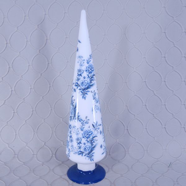 Floral Glass Cone #1825