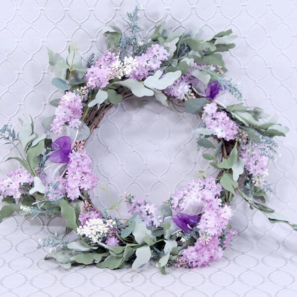 Grape Vine & silk flower wreath
