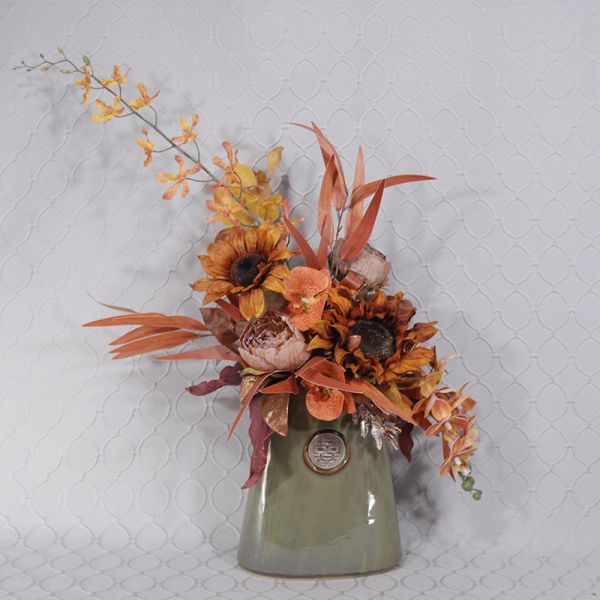 Silk flowers arrangement  #1794