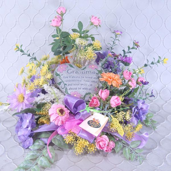 Memorial Silk Flower Arrangement  (grandma)