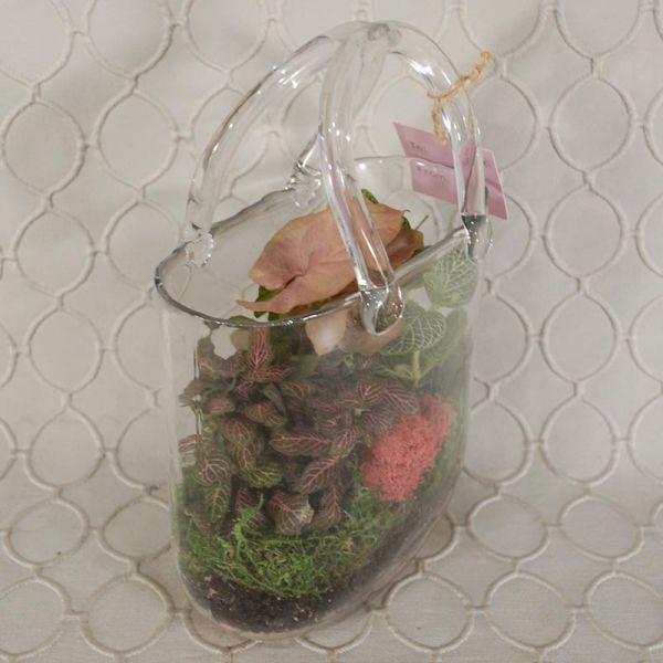 Glass Purse Planter #2701