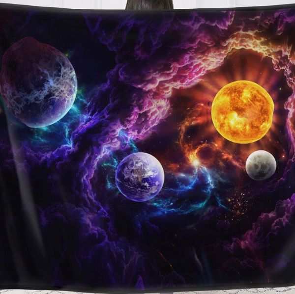 Wearable Throw with Celestial Design