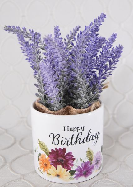 Silk Lavender Birthday Bouquet