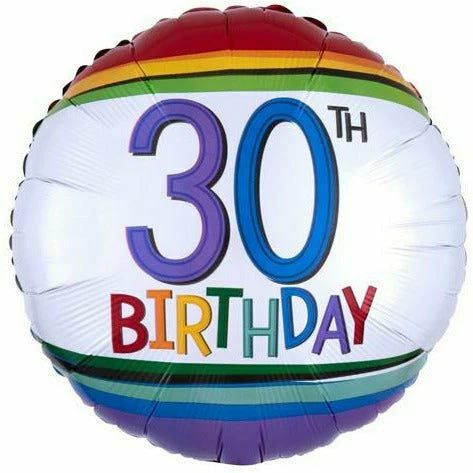 Happy 30th Birthday Balloon  #BA189