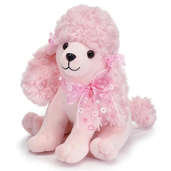Plush Pink Poodle with Bows #PA264