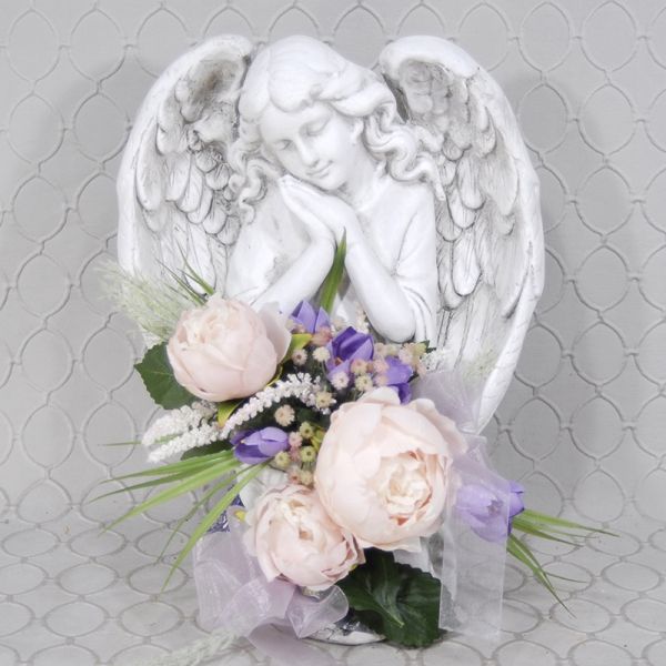 Angel With Silk Flowers #1824