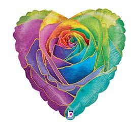 Rainbow Rose Balloon  #BA181