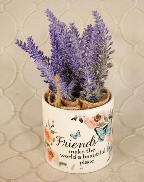 Friends Cup with Silk Lavender  #GI1756