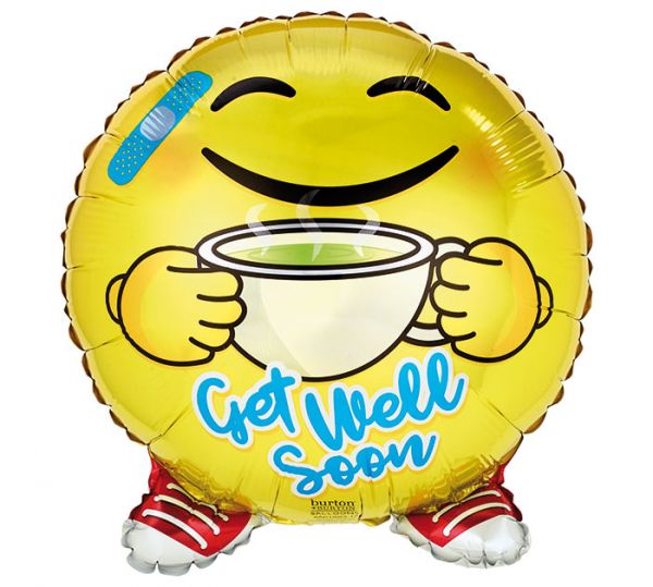 Get Well Soon Emoticon Balloon  #BA177