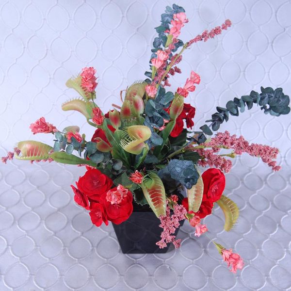Silk Arrangement with Venus Fly-trap  #1442