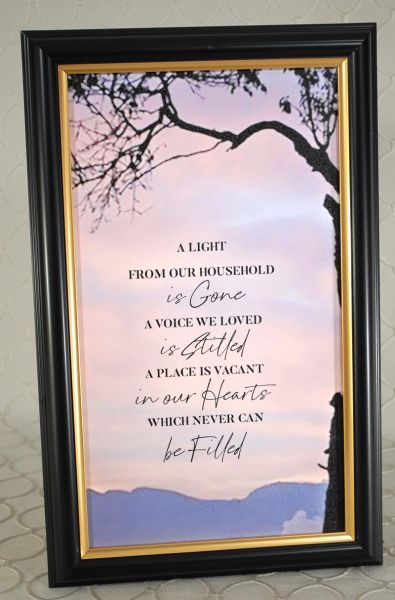 Memorial Framed Wall Hanging #GI1618