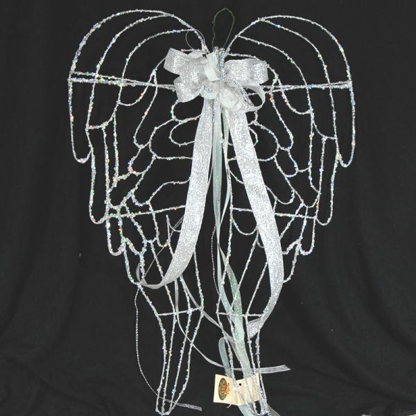 Silver Wire Angel Wings