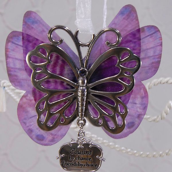 Butterfly Ornament for Cousins 