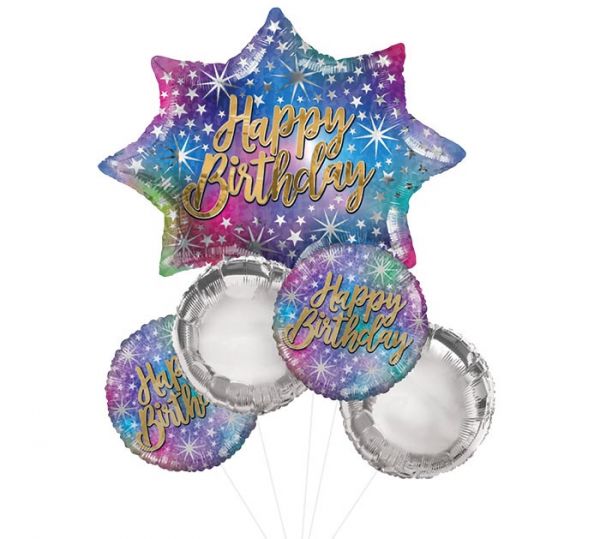 Happy Birthday Sparkle Balloons BOUQUET #158