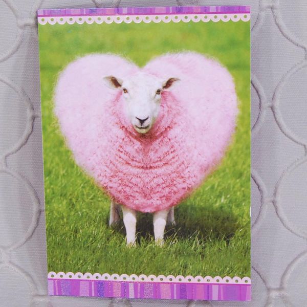 Heart Shaped Sheep Card