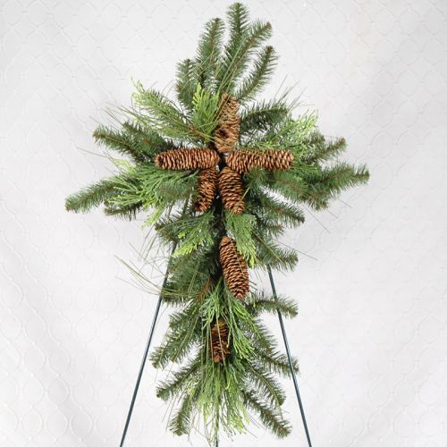 Artificial Pine Hanging Cross #844