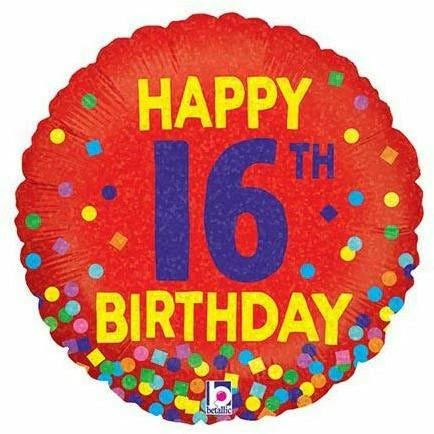 Happy 16th Birthday Balloon  #BA191