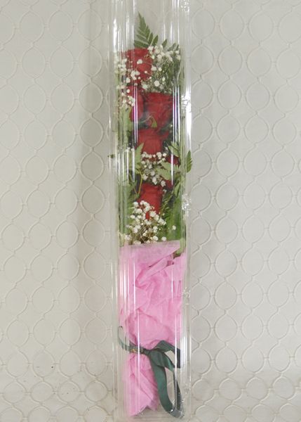 Half Dozen Rose In Clear Box