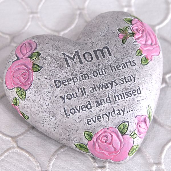 Memorial Stone Heart for Mom