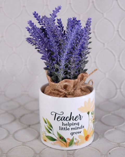 Teacher Planter with Lavender